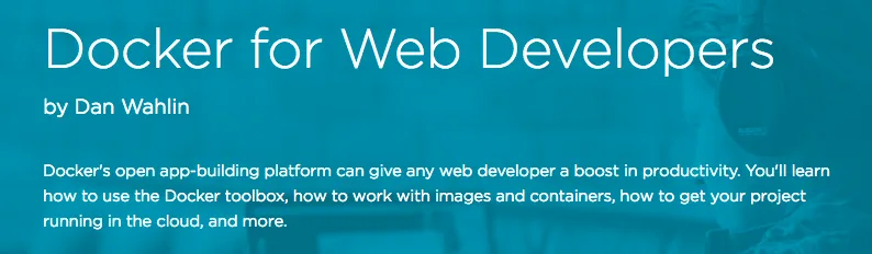 dockerForWebDevs